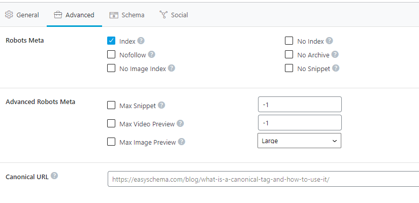 canonical tag