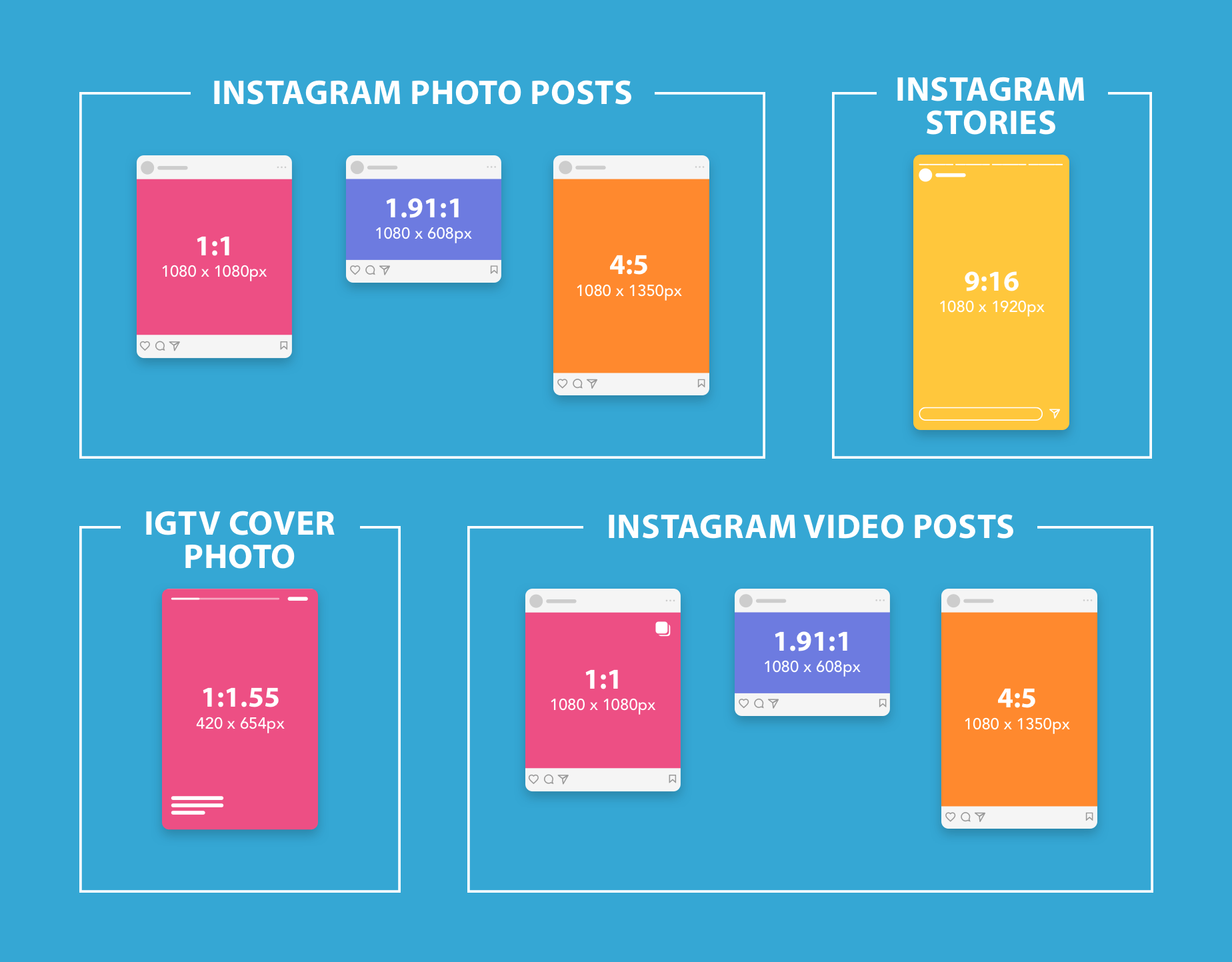 Instagram post, story, reels, size.